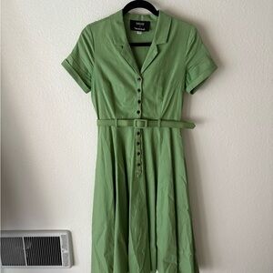 Modcloth Sage Green Shirt Dress